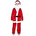 Child's Christmas Costumes Santa Claus Suit Outfit Set with Hat for Boys Kids