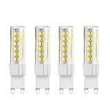 Bogao G9 Base 75-SMD 2835 7W LED Light Bulb, 6000K Daylight (Cool White) 500-550LM, Equivalent to 60W Halogen Lamp Replacement, AC 110V-130V, 360 Omni-direction Beam Angle, Non-dimmable Pack of 4