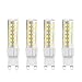 Bogao G9 Base 75-SMD 2835 7W LED Light Bulb, 6000K Daylight (Cool White) 500-550LM, Equivalent to 60W Halogen Lamp Replacement, AC 110V-130V, 360 Omni-direction Beam Angle, Non-dimmable Pack of 4