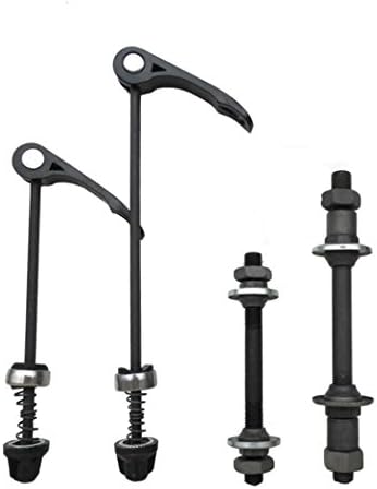 TFWDMX Bicycle Quick Release Skewer Front Rear Axle with Standard Spacing Hollow Shaft Hub for Mountain Bike MTB, BMX (Black)