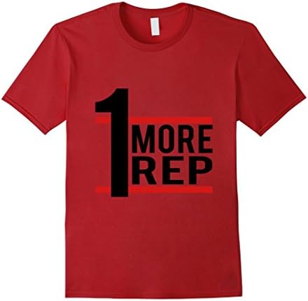 Men's 1 More Rep - Bodybuilder T-shirt Large Cranberry