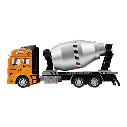 Holiberty 1:48 Scale Childrens Boys Toddlers Car Toy Gift Pullback Alloy Diecast Car Model Concrete/Cement Mixer Truck Lorry Building Construction Vehicle Boxed for Kids 3 Years and up