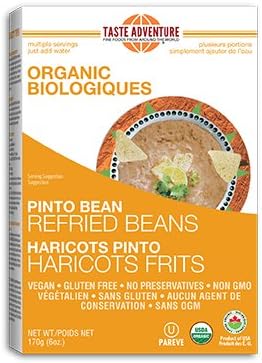 Pinto Beans, Instant Dry Mix (Case of 6) 6.0 oz. Taste Adventure