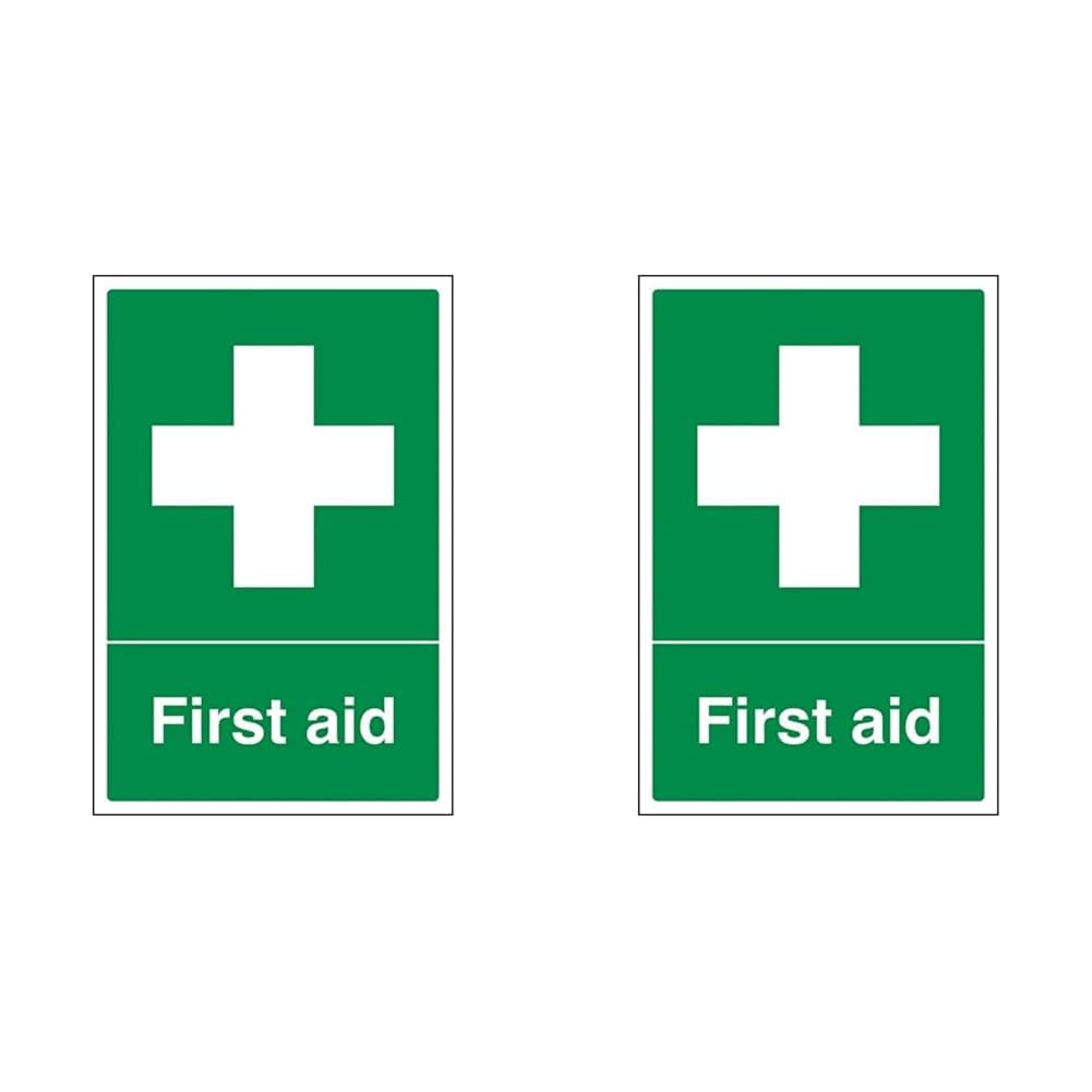First Aid General - First Aid - 100 X 150mm Restickable Safety Sign (Pack of 2)