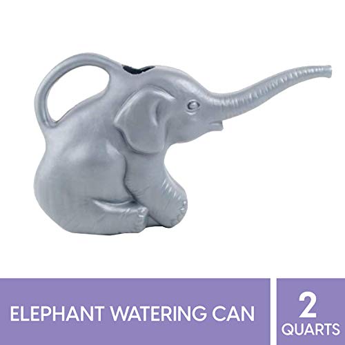 image for Bangerz Sunz Elephant Watering Can, 2 qts, Novelty Indoor Watering Can