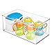 mDesign Deep Storage Organizer Container for Kids/Child Supplies in Kitchen, Pantry, Nursery, Bedroom, Playroom - Holds Snacks, Bottles, Baby Food, Diapers, Wipes, Toys - 14.5