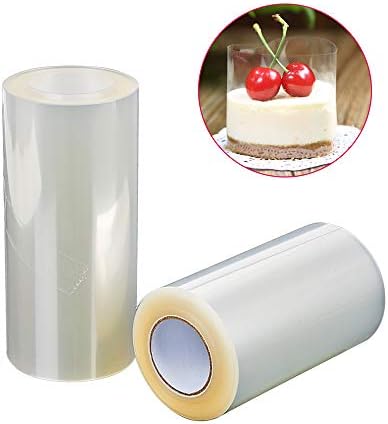 Runy 8cm 10cm DIY Cake Decorating Tools Baking Cake Dessert Collar Transparent Clear Mousse Surrounding Edge Wrapping Tape (8cm)