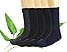 Yomandamor Men's 5 Pack Bamboo Mid-Calf Dress Socks,Size 10-13