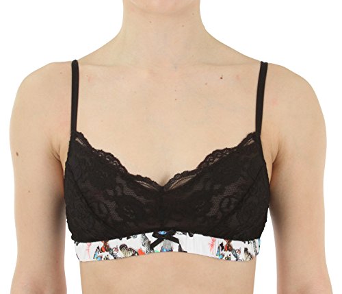 CXL Women’s Printed Underwire Soft Sexy Lace Accent Bralette Plunge Bra