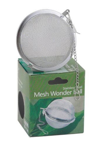 HIC Loose Tea Leaf Strainer and Herbal Infuser, 18/8 Stainless Steel, Mesh Tea Ball, 3-Inch