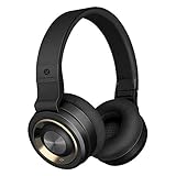 Bluetooth Headphones Over Ear Linpa M1 on Ear Wireless Headphone Hi-Fi Headset with Mic, Foldable, 30H Playtimes, Soft Earpads, Wireless and Wired Mode for TV/Cell Phones