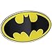 Fan Emblems DC Comics Heroes and Villains Domed Chrome Decal - Classic Logos (Classic Batman Logo (Black-Yellow))