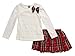 Dollie & Me Girls' Tiered Woven Tunic with Plaid Skirt
