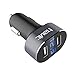 HAVIT 3.1A Dual USB Port Universal Car Charger with Voltage Real-Time LED Display and Intelligent Charging Chip - Black