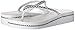 Skechers Cali Women's Vinyassa-Sticks & Stones Flip Flop, White/Silver, 8 US/8 B US