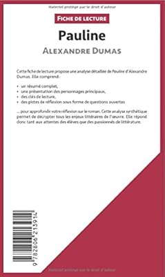 Pauline D Alexandre Dumas Fiche De Lecture Resume Complet Et Analyse Detaillee De L Oeuvre French Edition De Meese Isabelle Amazon Sg Books