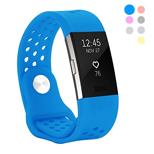 Hanlesi Fitbit Charge 2 Band , Replacement Fitness Accessory Silicone Wristband Fashion Colorful Sport Strap