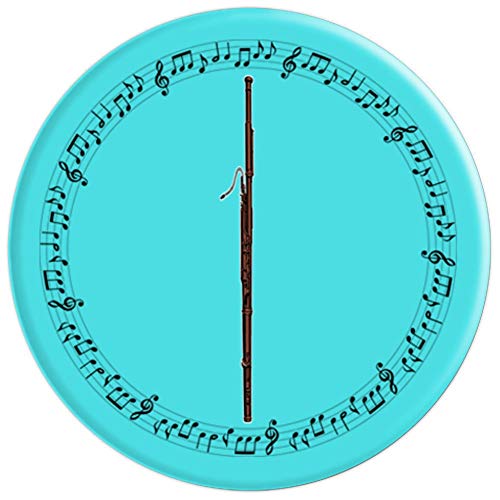 Bassoon Player Gift - Music Notes in Circle - Aqua - PopSockets Grip and Stand for Phones and Tablets - Thumbnail 2