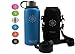 New Smart Flask Stainless Steel Water Bottle, Wide Mouth, Vacuum Insulated, Includes Carrying Pouch with 59 inch Shoulder Strap, Rugged Leakproof Stainless S