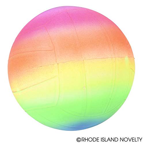 Rhode Island Novelty 6 Inch Rainbow Sports Vinyl Balls Set of 3