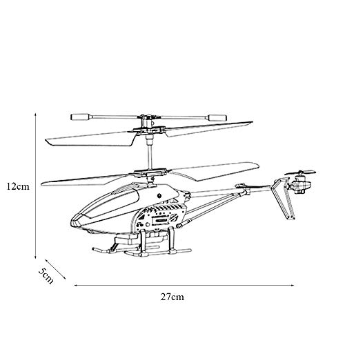 WEHOLY Spielzeug Modell 3.5-Kanal Flugzeuge Spielzeug Höhe Innenflugzeug Mini RC Hubschrauber, Alu Fernbedienung… – Bild 8