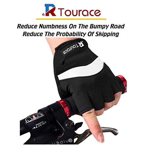 Cycling Gloves Half Finger Men Women Bike Bicycle Gloves Shock-Absorbing Gel Pad Anti-Slip Breathable Mountain Road Riding Gloves - Thumbnail 4