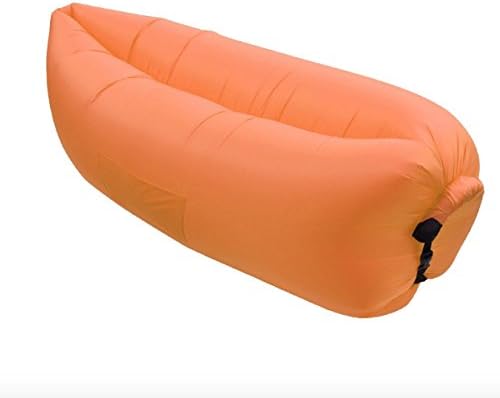 Mr.B Waterproof Inflatable Lounge Couch, Hammock Air Sofa, Heavy Duty Nylon Fabric Air Filled Bag, Ideal Gift for Indoor or Outdoor Camping, Festival Hangout. Extra Securing Stake (Orange)