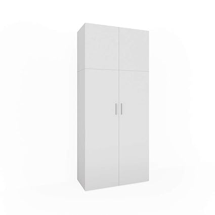 Vicco Schrank Ingo weiß - Schrank 2 Türen Universal Mehrzweckschrank Staubsauger Wirtschafts Hochschrank
