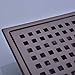 Orhemus Square Shower Floor Drain with Removable Cover Grid Grate 6 inch Long, SUS 304 Stainless Steel Brushed Bronze Finished