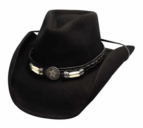Skynard Pinchfront Wool Felt Western Cowboy with Bead Hat Band - Small