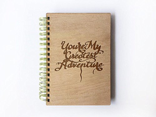 Wedding Guest book (wood) - notebook - You are my greatest Adventure