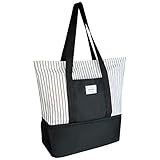 SOONNIX Travel Tote Bag Multifunction Work Lunch Shopping Handbag with Insulated Picnic Cooler Top Zipper for Girls and Woemn (Shoulder Bag)