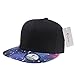 Connectyle Unisex Mens Fashion Cool Galaxy Brim Snapback Flat Bill Hat Adjustable Hip Hop Trucker Cap Blue