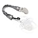 Toddlin' Tots 5-Inch Leash Leather Stainless Steel Pacifier Clips, Pack of 4
