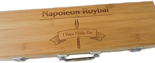 Barbecue Tool Set Personalzed BBQ Gift- Design 2- I Turn Grills On