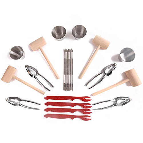 22 Piece Seafood Tools Set for 4 People including 4 Lobster