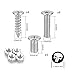 PATRICON 4-Pieces for Mercedes Benz AMG Accessories Chrome Metal Frame Screw Bolt Caps Covers, Set of Front and Back