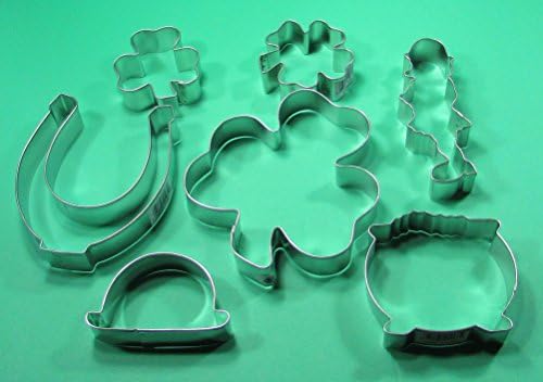 St Patricks Day 7pc Lucky-Seven Cookie Cutter Group - Horseshoe - Clover - Pot of Gold
