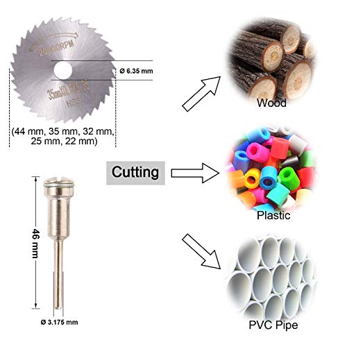 Hojas-de-Sierra-Circular-Set-ZFYQ-Mini-Disco-Corte-Diamante-Mini-Hoja-de-Sierra-Circular-HSS-Mini-Disco-de-Corte-de-Resina-3mm-Mandril-para-Cortar-Madera-Piedra-Metal-Paquete-de-30-Piezas