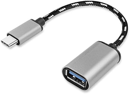 USB Type C OTG Adapter Cable – iZerich Braided USB C to USB 3.0 A Female Adapter Support Charge and Sync Cable for New Macbook Chromebook Pixel Other Type-C Supported Devices (Grey in Type C)