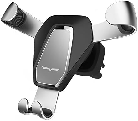 Wuedozue Universal Gravity Air Vent Phone Car Mount Holder Free Angle Rotation for Mobile Phone, iPhone X/8/8 Plus/7/7 Plus, Samsung S8/S8 Plus/Note 8, Google Pixel 2 XL, Huawei and More (Silver)