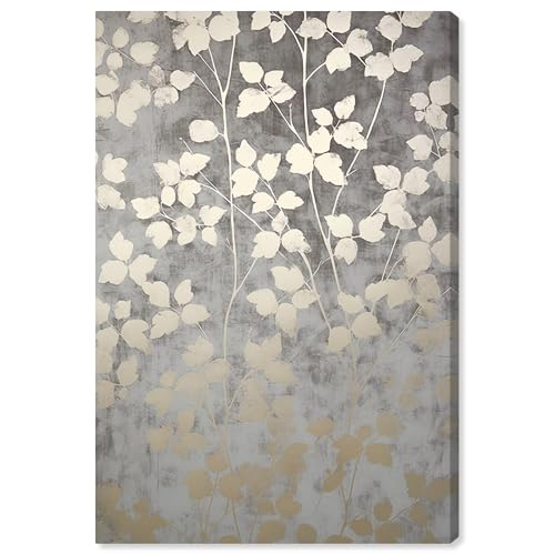 Art Remedy Silvery Gray Garden Canvas Elegant Floral Wall Art, Gallery Wrapped,…