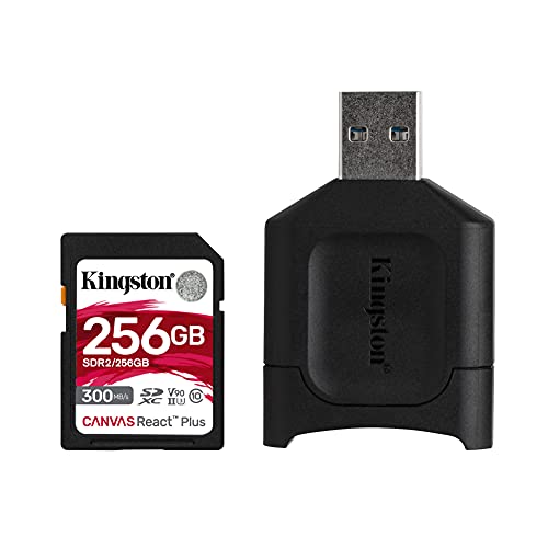 Kingston MLPR2/256GB SD Karten+ Kartenlesegeräte ( 256GB SDXC React Plus SDR2 + MLP Kartenlesegerät für SD )