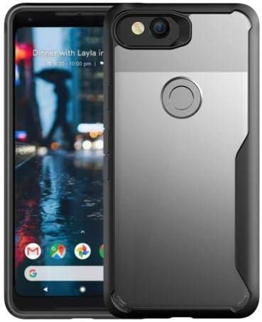 Google Pixel 2 Hybrid Bumper Case Cover - Black.