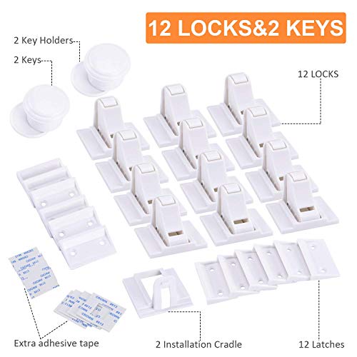 Locks, 12 Pack Baby Proofing Lock for