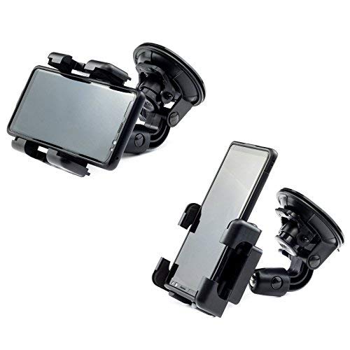 Digicharge® Robust 360 Degrees Rotating Mobile Phone Holder for iPhone X 8 7 7 10 Plus 6s 6 SE 5s, Samsung Galaxy S9 S8 S7 S6 J5 A5 Note, Asus Zenfone 3, Huawei and Sat Nav Garmin TomTom Mio Navman Binatone