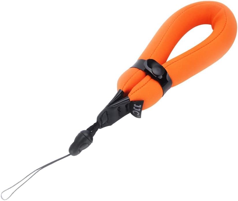 JJC Floating Wrist Strap for Olumpus TG-7 TG-6 TG-5 TG-4, Gopro Hero 9 Hero 8, Fujifilm FinePix XP140, XP120, Nikon W300 W100 & Other Underwater Cameras - Orange