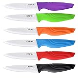 Steak Knives Set of 6 Muti-color Kitchen Ceramic Knife Set Sharp DSNN Outdoor BBQ Knife