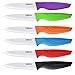 DSNN Steak Knives Set of 6 Muti-color Kitchen Ceramic Knife Set Sharp Outdoor BBQ Knife