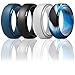 ThunderFit Silicone Men’s Wedding Rings, 10mm Wide 2.5mm Thick Rubber Wedding Bands-Variety Multipack 1-7